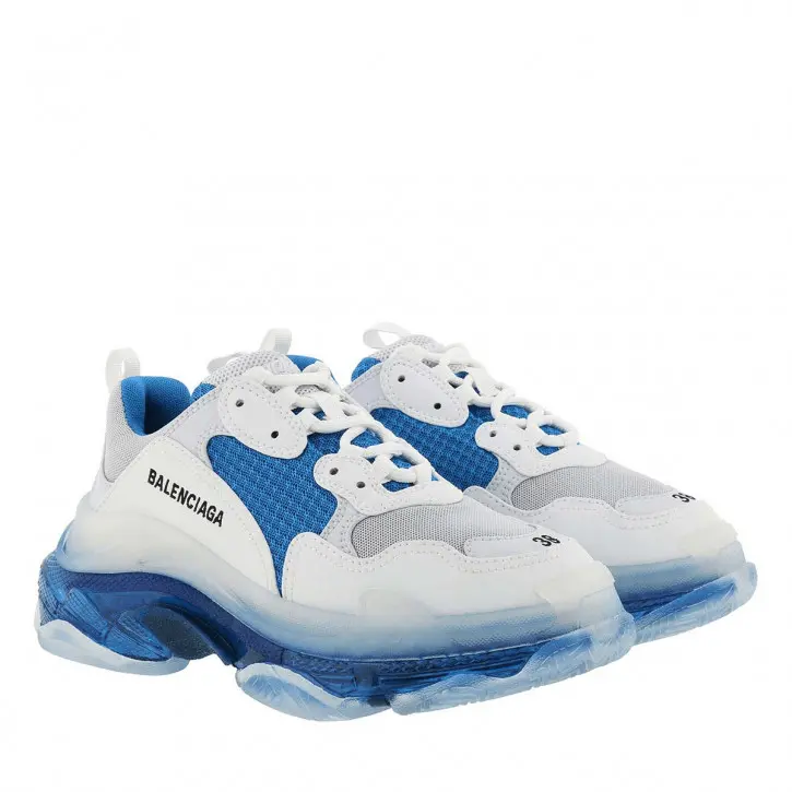 Alternative view of Giày Balenciaga Triple S Sneaker White Blue 541624 W09ON 9169