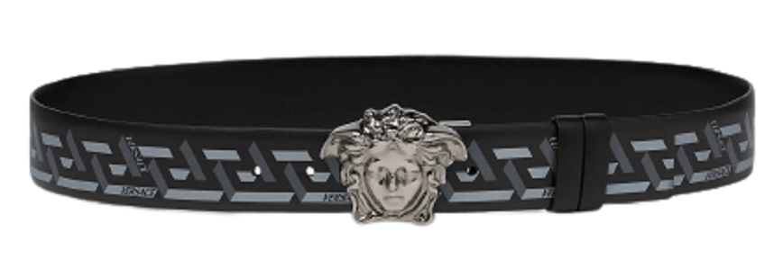 Thắt Lưng Versace La Medusa La Greca Print Belt Black Gray DCU6705-1A01755-5B05E
