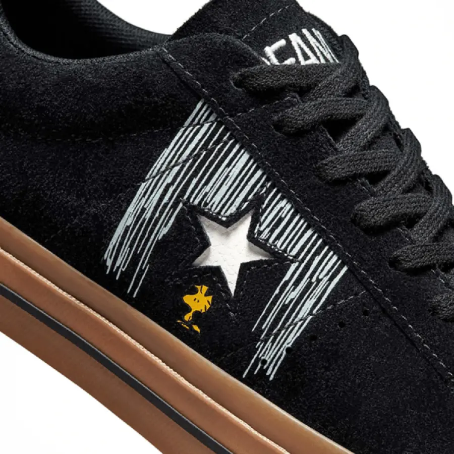 Giày Converse One Star x Peanuts ‘Black’ A01873C - Ảnh 5
