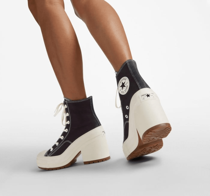 Giày Converse Chuck 70 De Luxe Heel High 'Black Egret' A05347C - Ảnh 2