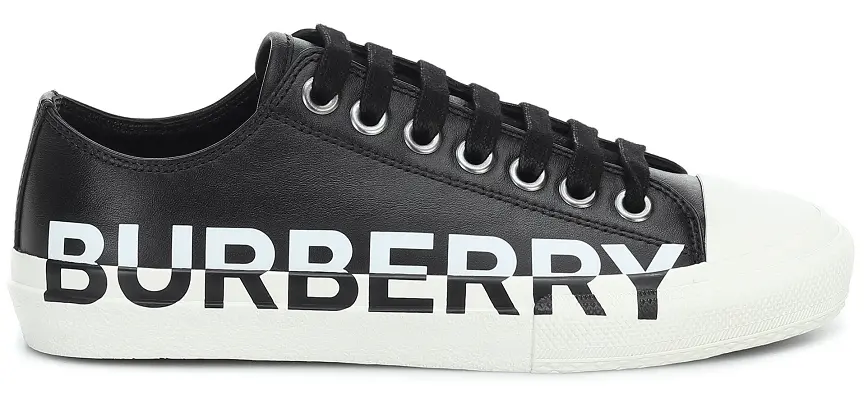 Giày Burberry Logo Print Two-tone Cotton Gabardine 80182701
