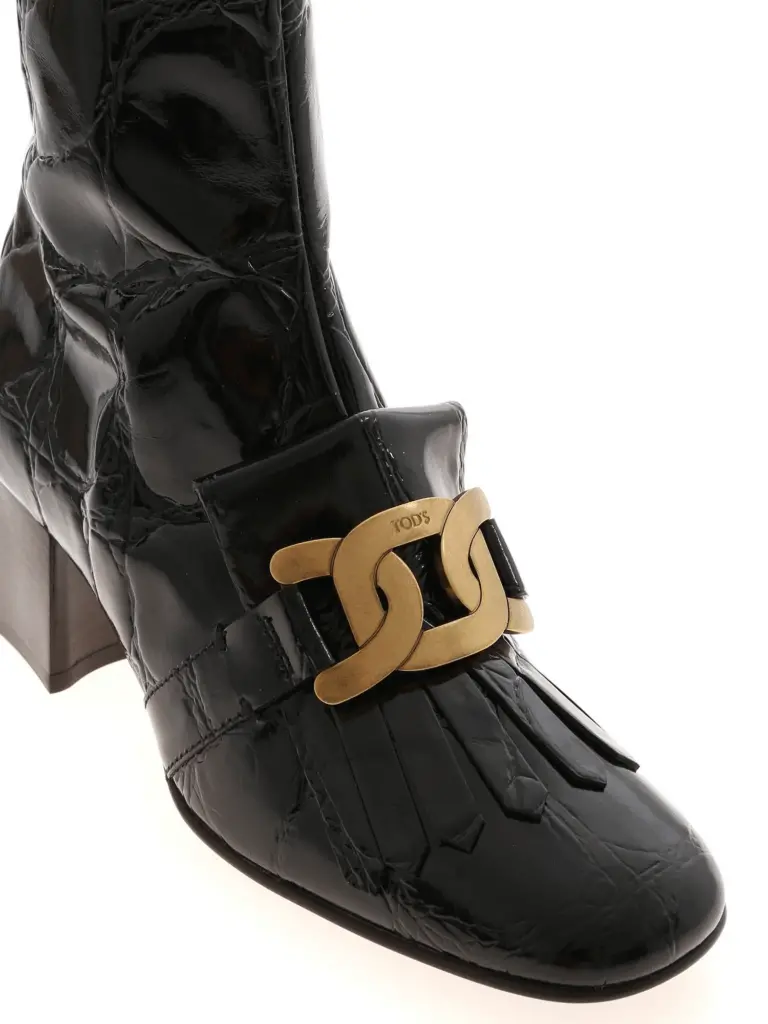 Giày Tod’s BLACK LEATHER ANKLE BOOTS XXW71C0DH90XLXB999 - Ảnh 5