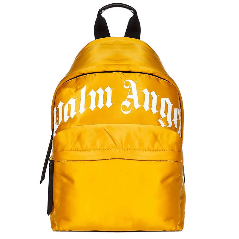 Túi Palm Angels Curved Logo Yellow Nylon Backpack PMNB012F21LEA0011801