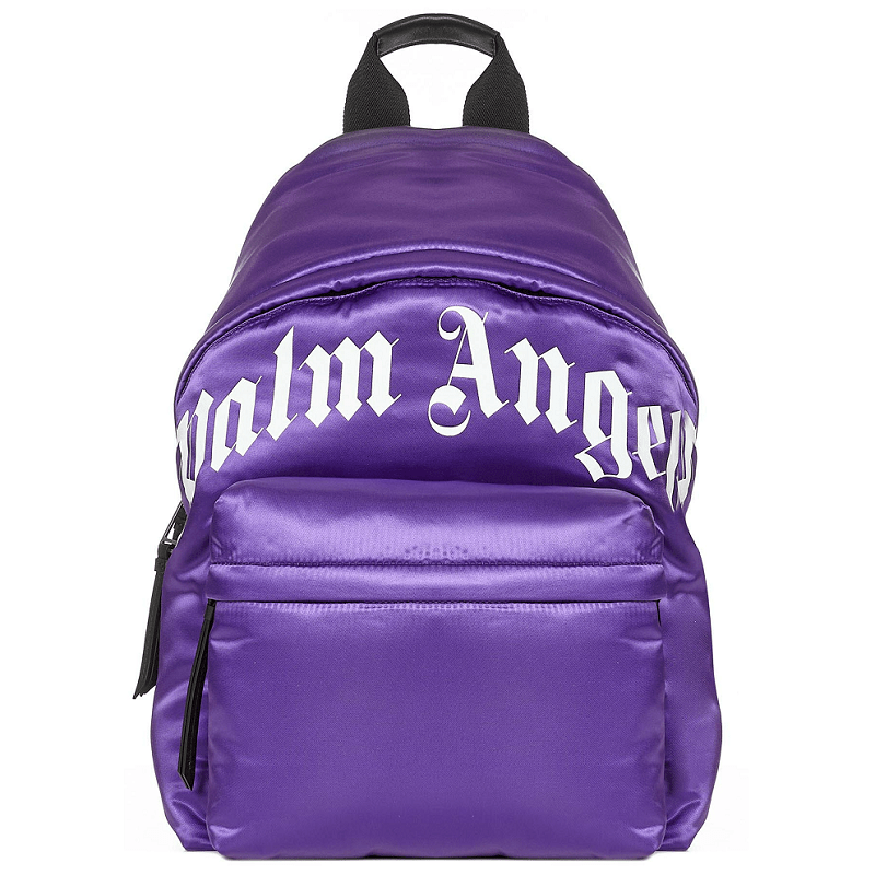 Túi Palm Angels Curved Logo Purple Nylon Backpack PMNB012F21LEA0013701