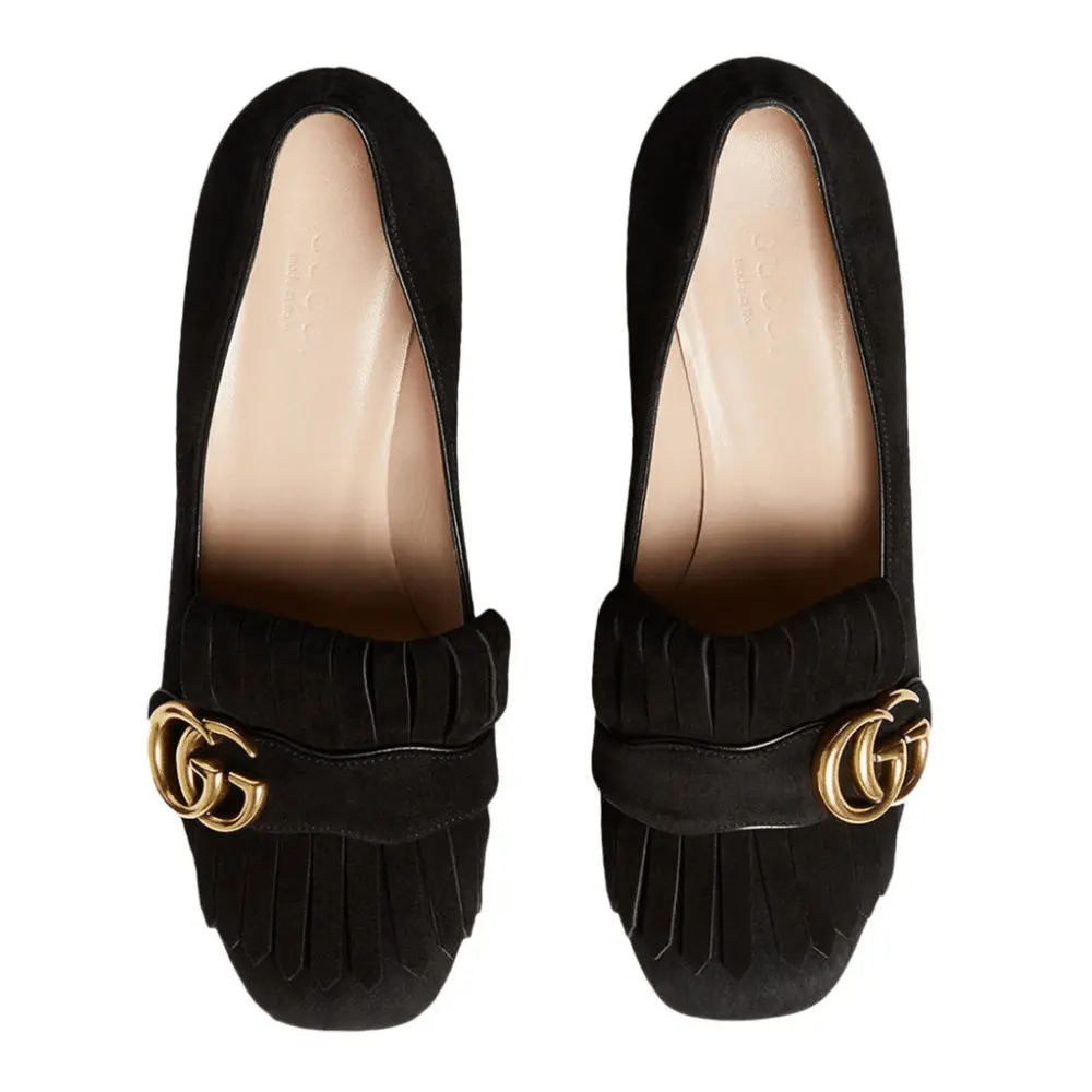 Alternative view of Giày Gucci Leather Mid-Heel Pump 408208-C2000-1000