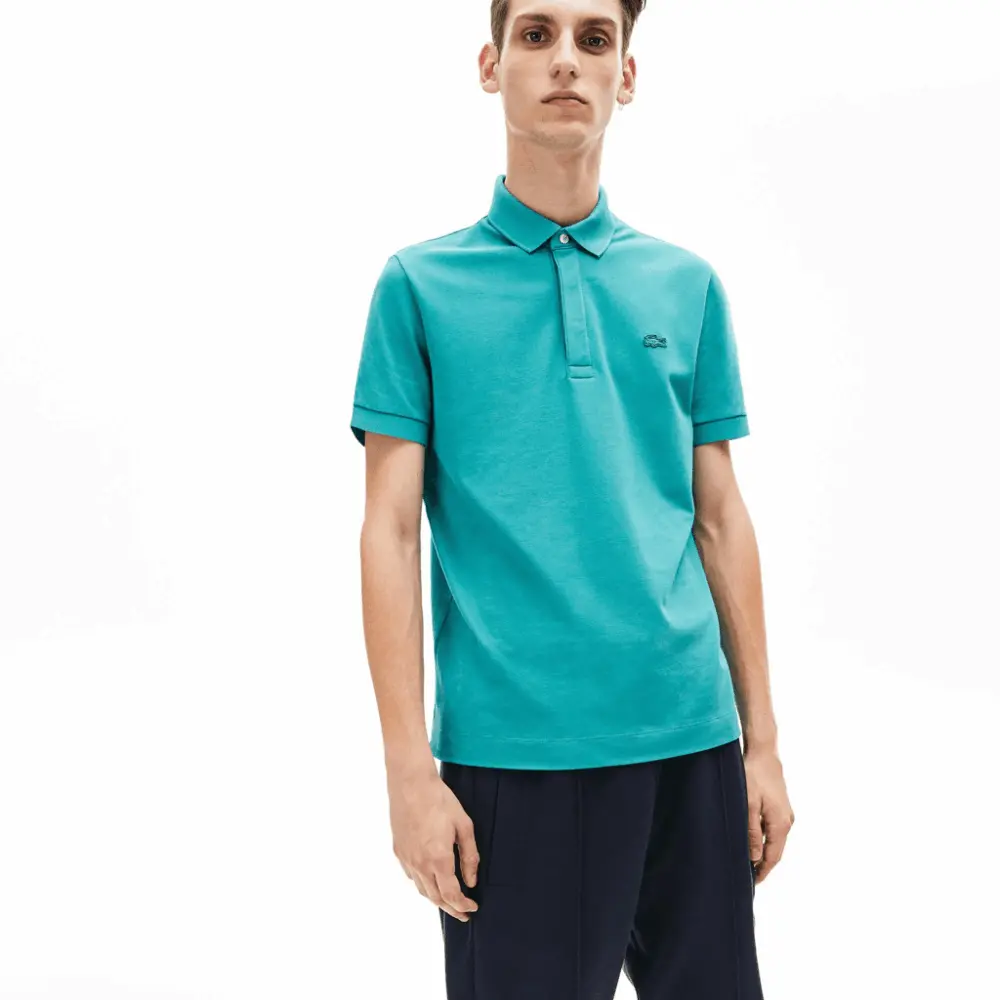Alternative view of Áo Lacoste Paris Stretch Cotton Piqué Polo Shirt 'Blue' PH5522-S5J