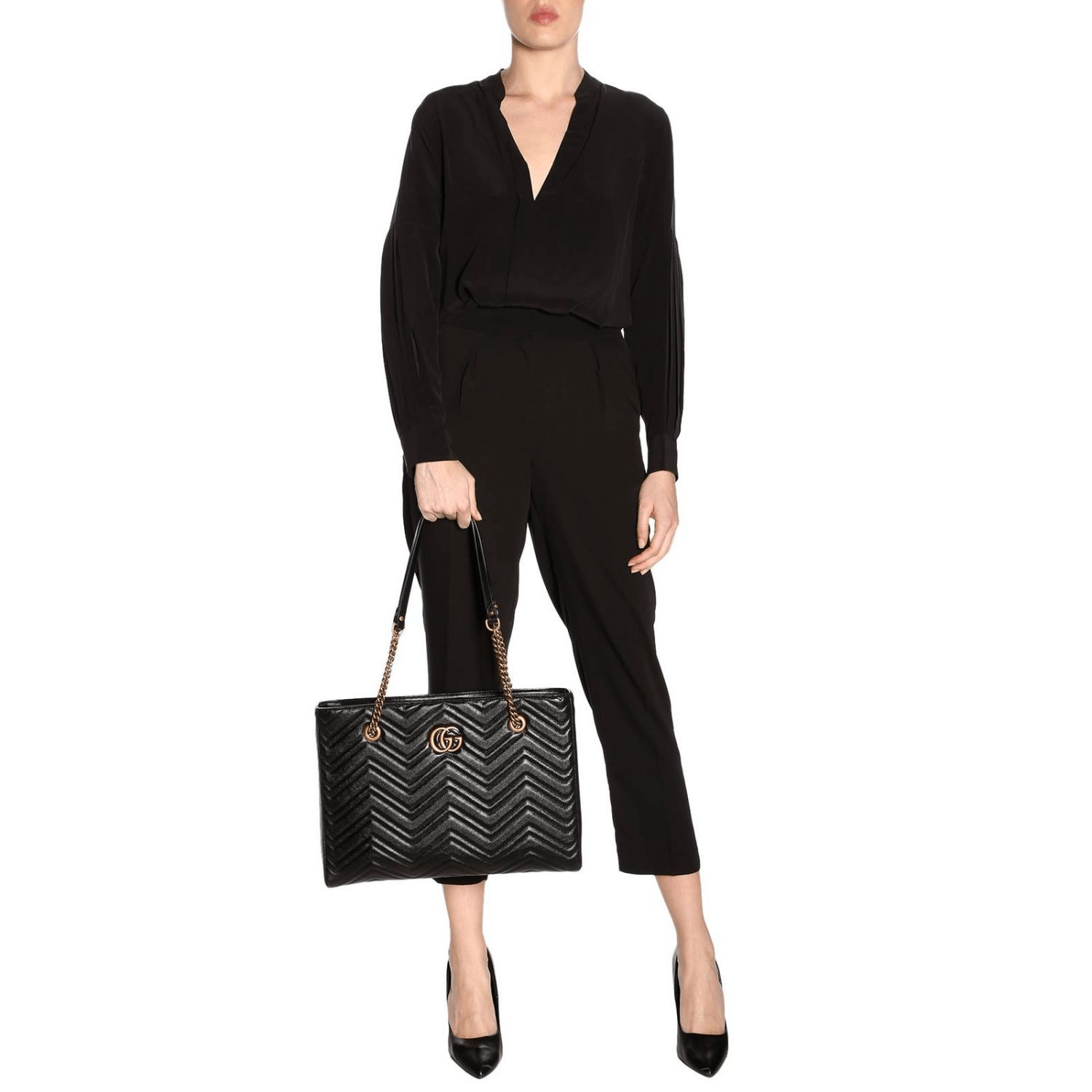 Túi Gucci GG Marmont Quilted Shoulder Bag 524578 0OLAT 1000 - Ảnh 7