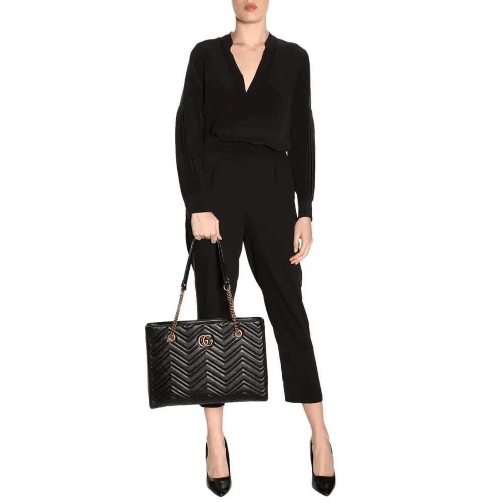 Túi Gucci GG Marmont Quilted Shoulder Bag 524578 0OLAT 1000 - Ảnh 7