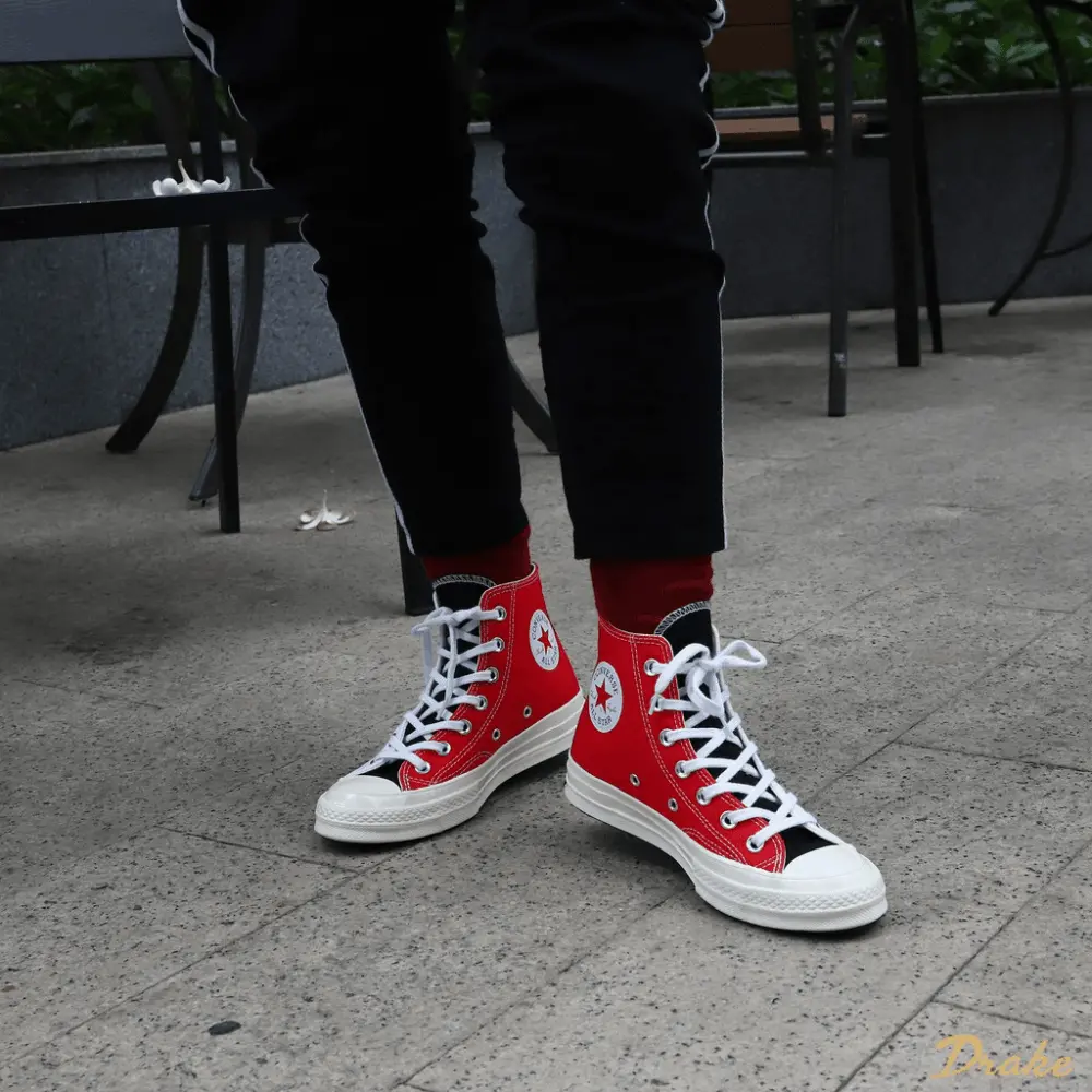 Giày Converse Chuck 70 Hi 'Logo Play White Rush Blue' 166747C - Ảnh 6