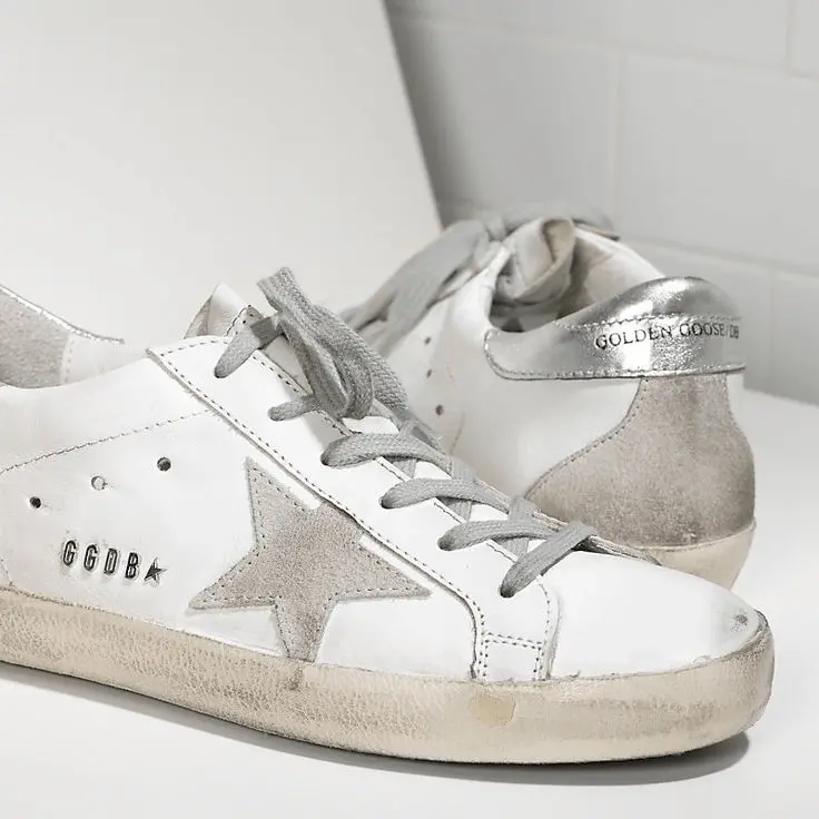 Giày Golden Goose Wmns Super Star 'White Silver' GCOWS590-W77 - Ảnh 4