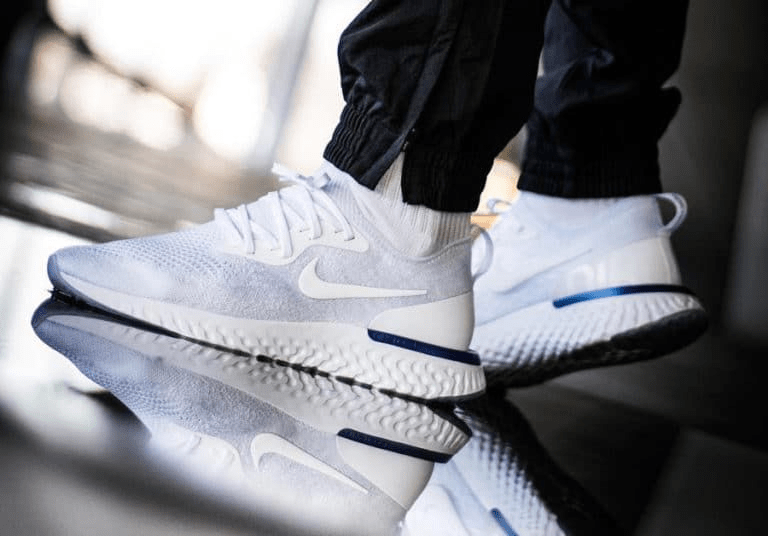 Giày Nike Epic React Flyknit 'White Racer Blue' AQ0067-100 - Ảnh 3