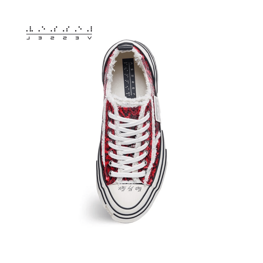Giày xVESSEL G.O.P. Lows 'Python Pattern Red' - Ảnh 4