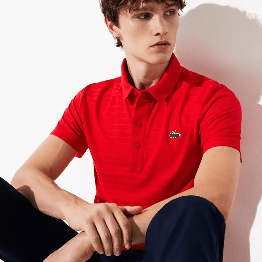 Alternative view of Áo Lacoste Polo SPORT Golf Striped Red DH8132-51-K2Q