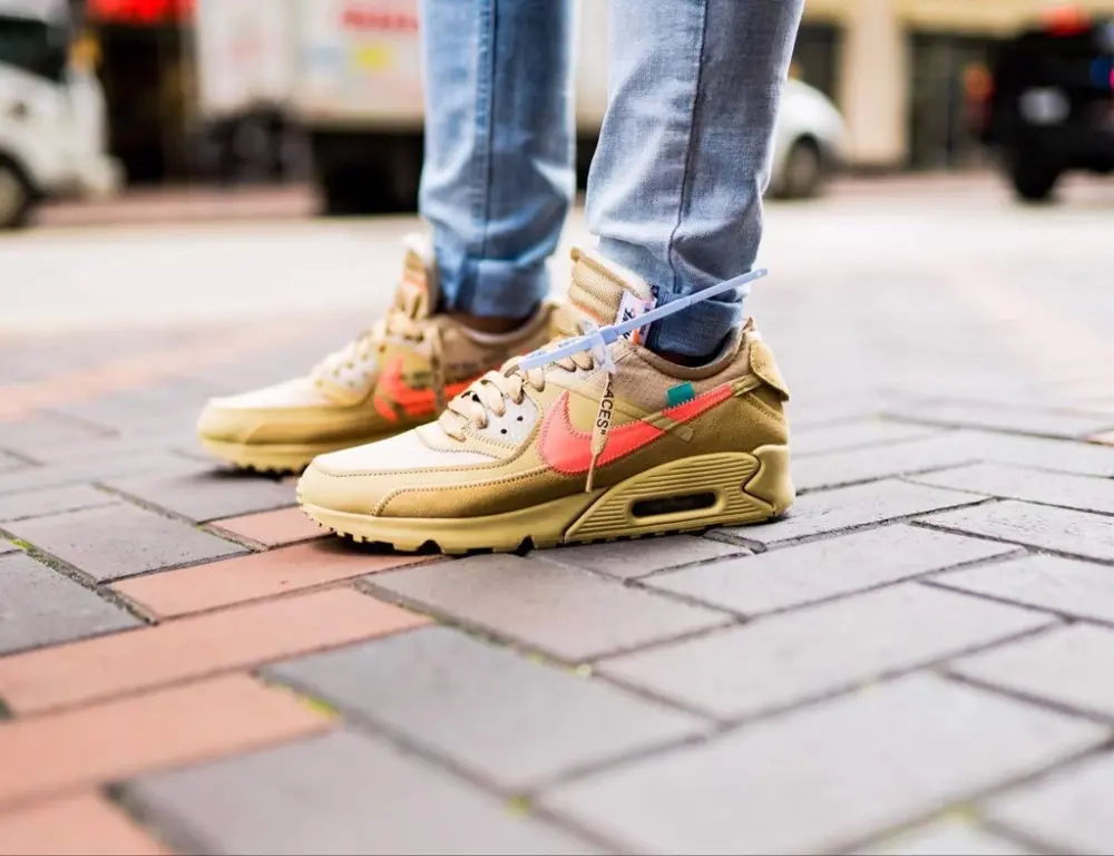 Giày Nike Off-White x Air Max 90 'Desert Ore' AA7293-200 - Ảnh 4