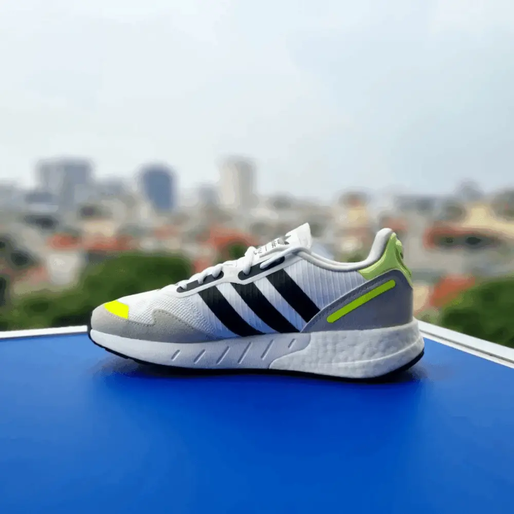 Giày Adidas ZX 1K Boost 'White Solar Yellow' H69037 - Ảnh 4