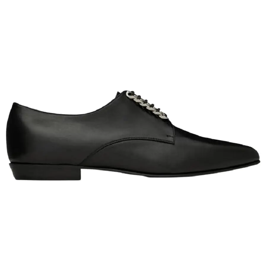 Giày Saint Laurent Carson Derbies 'Black' 686148AAAEP1000