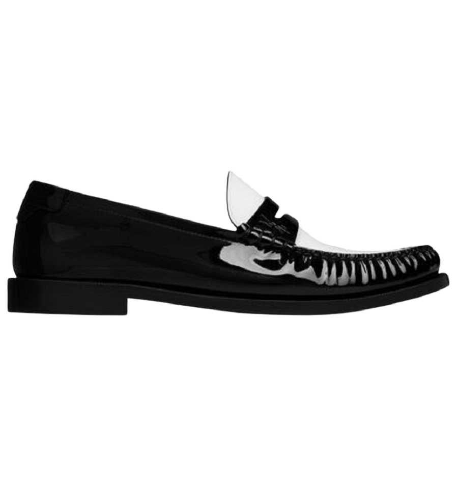 Giày Saint Laurent Le Loafer 'Black White' 670232AAAM61006