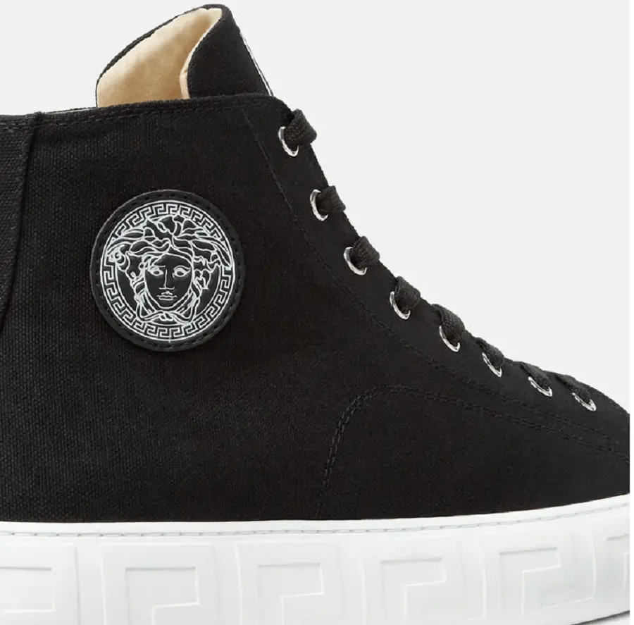 Giày Versace Greca High Top Trainers Black DSU8403-DTE3G-D41P - Ảnh 4