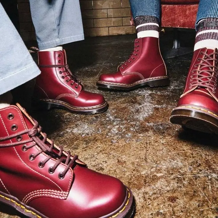 Alternative view of Giày Dr. Martens 1460 Vintage Oxblood 'Quilon Boots' 12308601