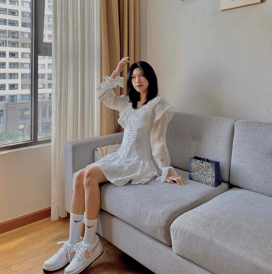 Giày Nike Air Force 1 Impact Next Nature GS 'White Doll' DZ6307-100 - Ảnh 7