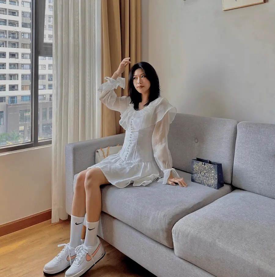 Giày Nike Air Force 1 Impact Next Nature GS 'White Doll' DZ6307-100 - Ảnh 7