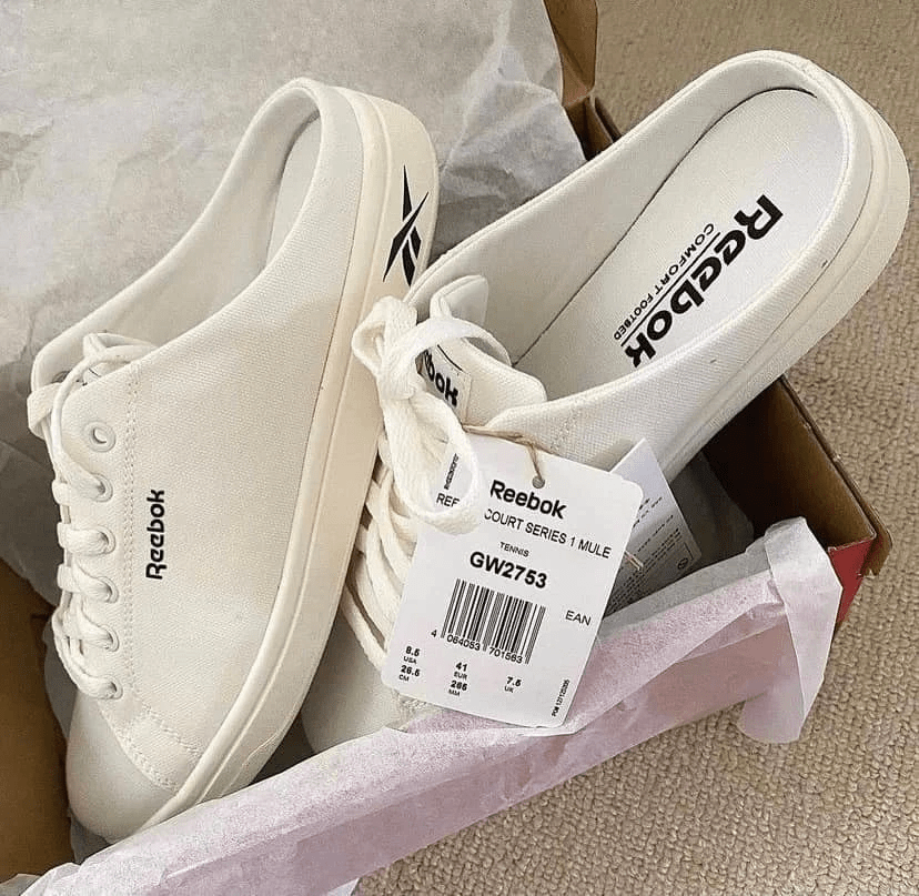 Giày Reebok Court Series 1 Mule 'White Black' GW2753 - Ảnh 4