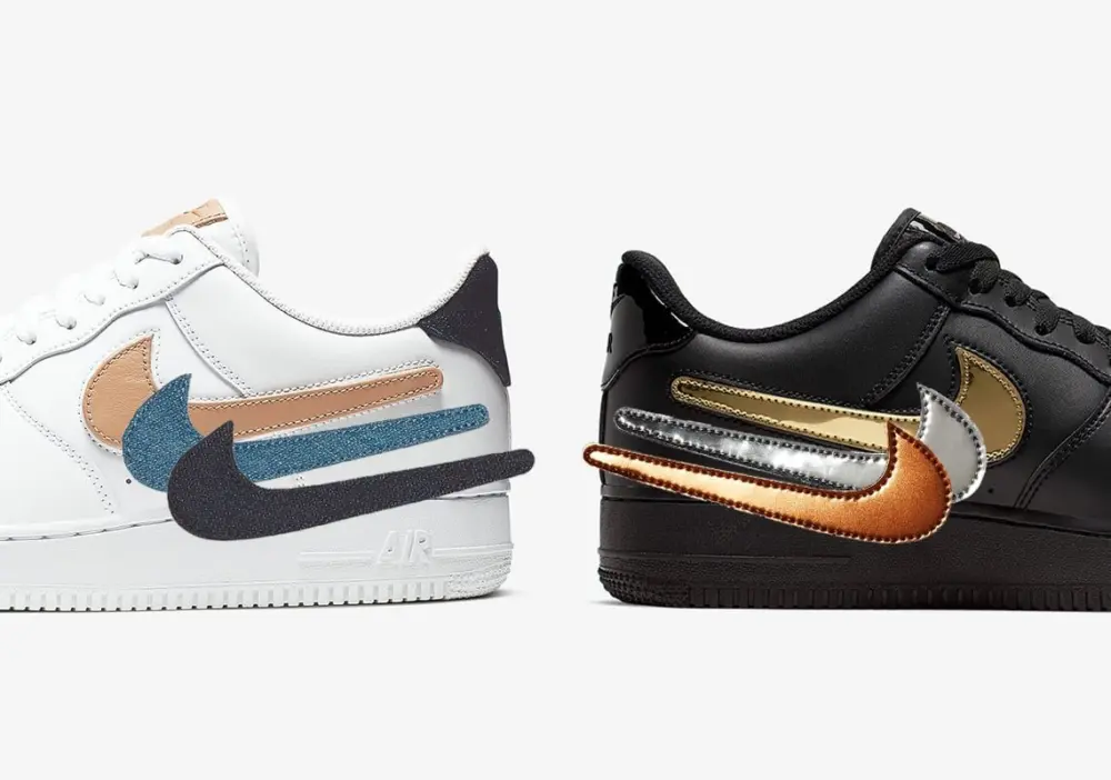 Giày Nike Air Force 1 'Black Metallic Gold Removable' CT2252-001 - Ảnh 5