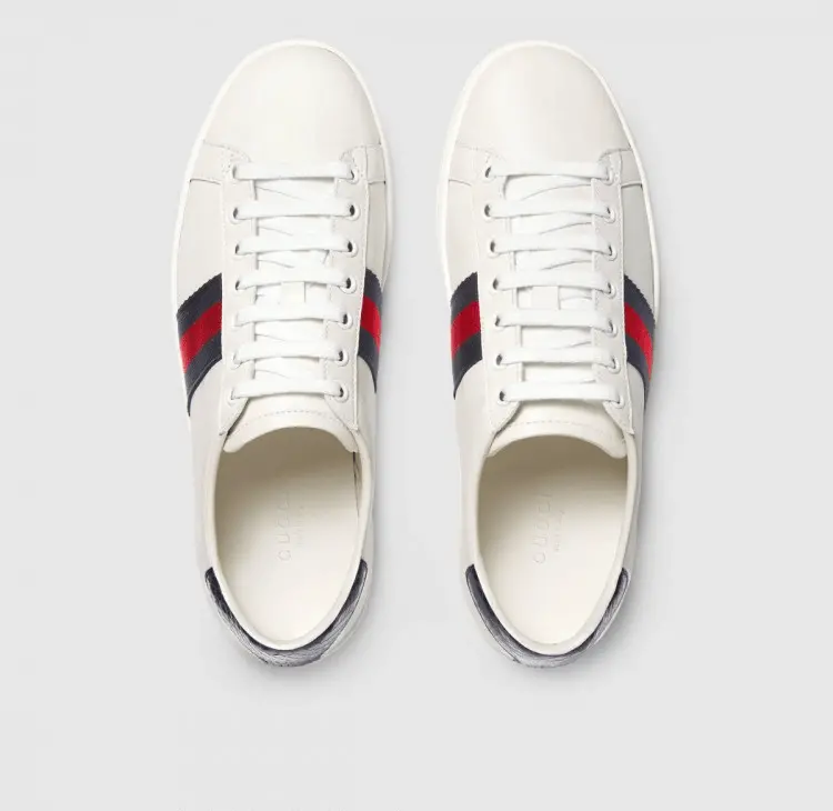 Giày Gucci Wmns Ace 'White Blue Red' 387993-A38D0-9072 - Ảnh 4