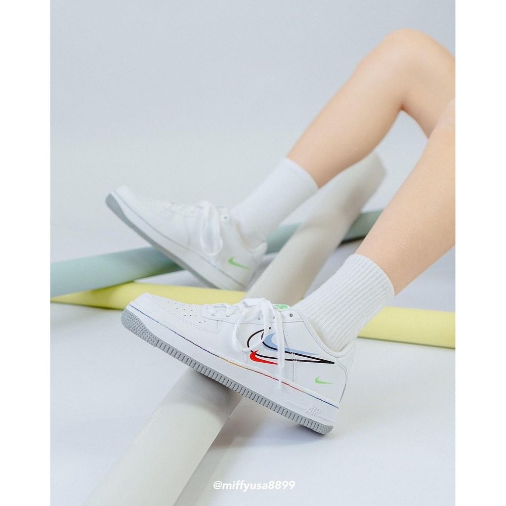 Giày Nike Air Force 1 Low GS 'Multi Swoosh' DM9473-100 - Ảnh 7