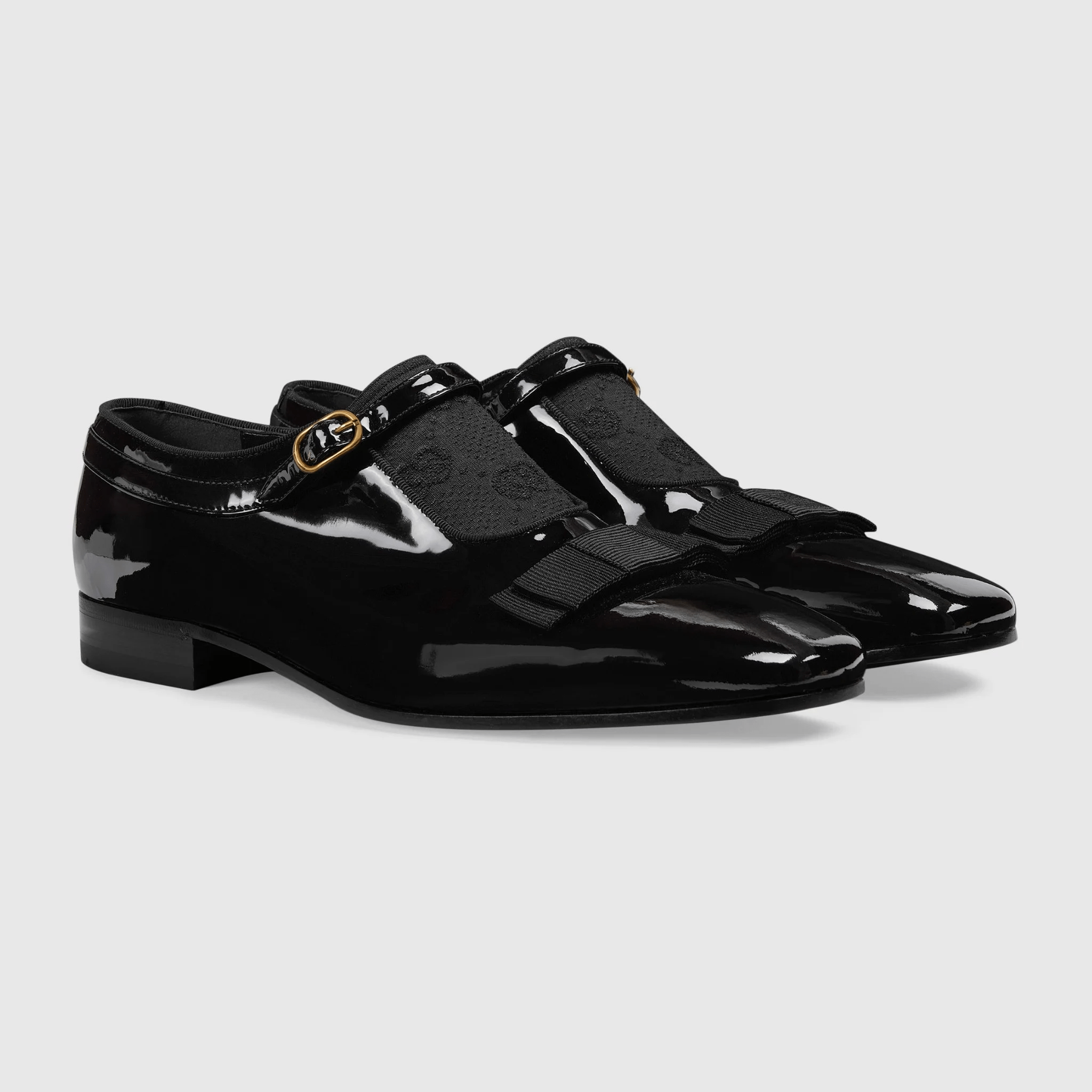 Giày Gucci Loafer With GG Canvas 'Black Patent' 739775-AABZW-1041 - Ảnh 5