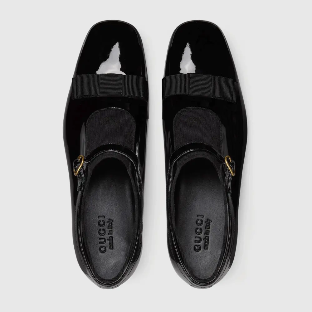 Giày Gucci Loafer With GG Canvas 'Black Patent' 739775-AABZW-1041 - Ảnh 3