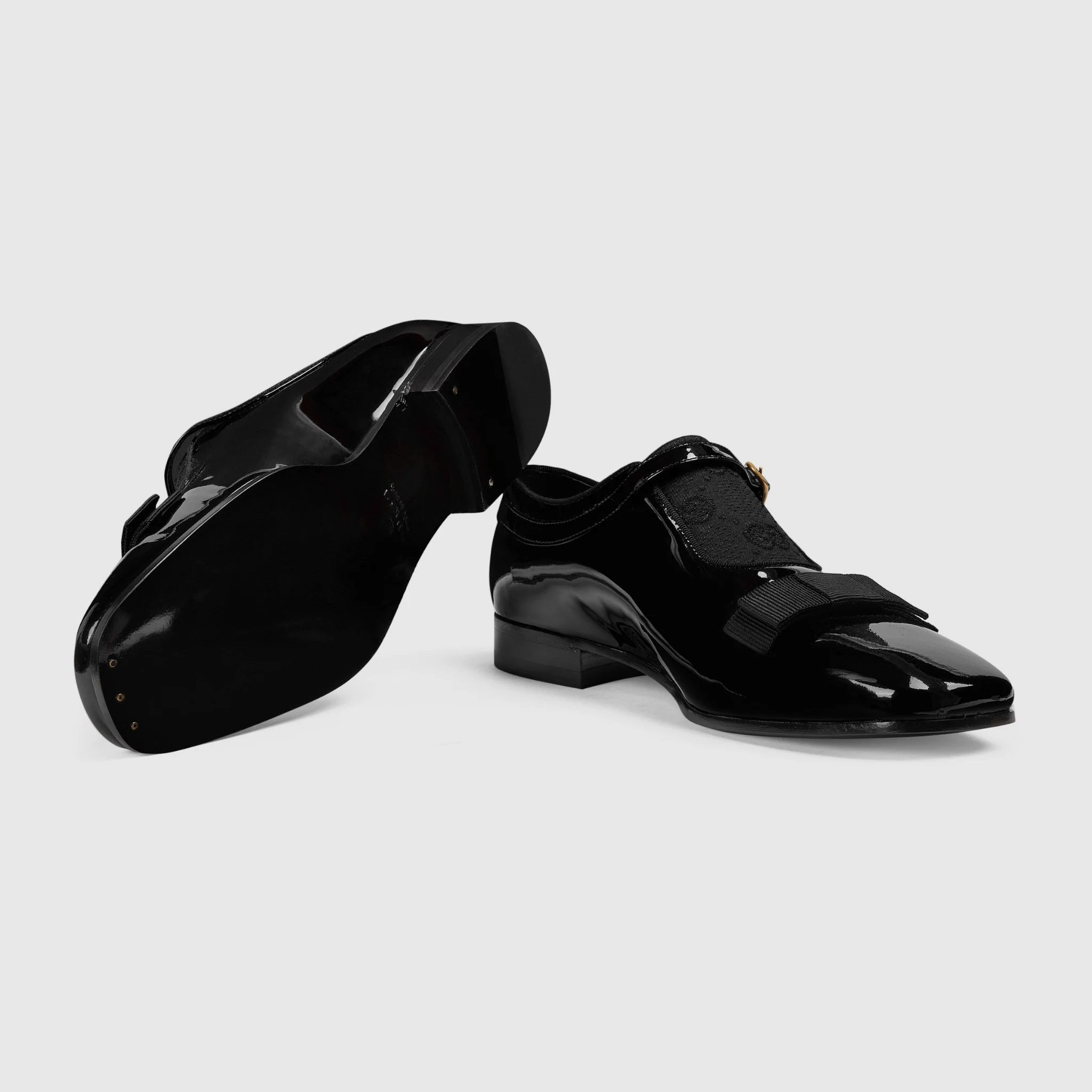 Giày Gucci Loafer With GG Canvas 'Black Patent' 739775-AABZW-1041 - Ảnh 2