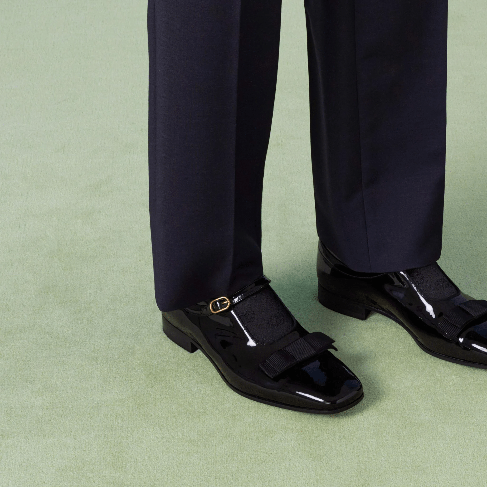 Giày Gucci Loafer With GG Canvas 'Black Patent' 739775-AABZW-1041 - Ảnh 6