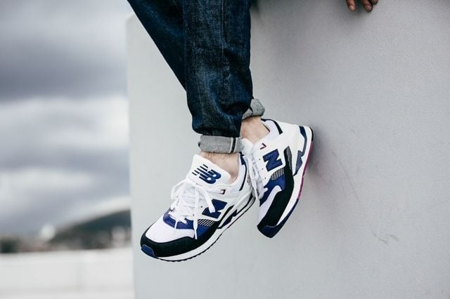 Giày New Balance 530 White Navy M530BW - Ảnh 4