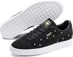 Giày Puma Suede Pearl Studs Wmns 'Black Puma Team Gold' 369934-01 - Ảnh 5