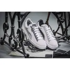 Alternative view of Giày Puma Michael Lau x Suede Classic 'White Grey' 366313-01