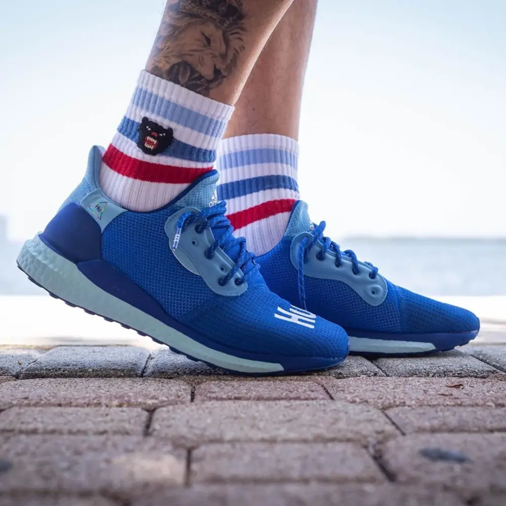 Giày Adidas Pharrell x Solar Hu Glide 'Power Blue' EF2377 - Ảnh 4