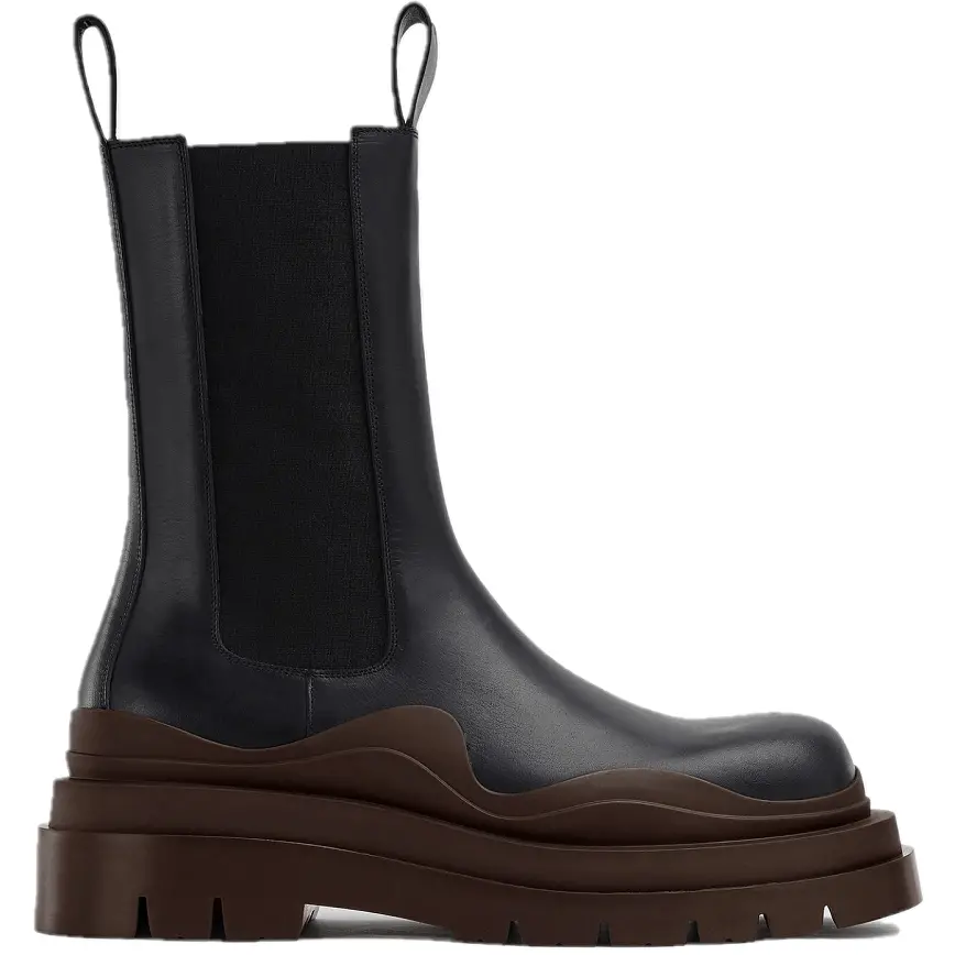 Giày Bottega Veneta Tire Chelsea Boot 'Black Ebony' 630284VBS501257