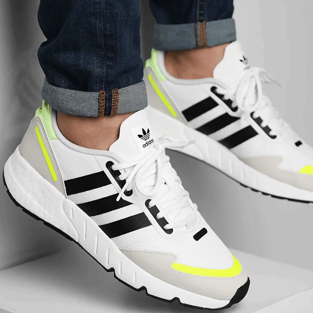 Alternative view of Giày Adidas ZX 1K Boost 'White Solar Yellow' H69037