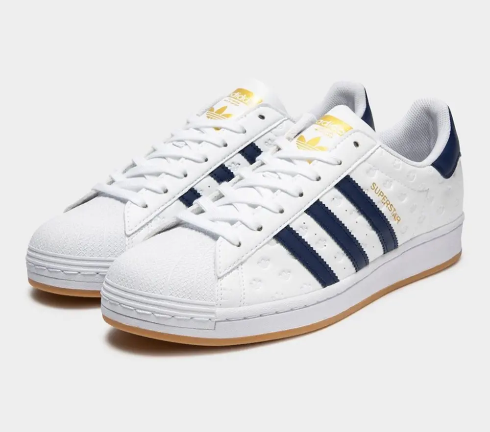 Alternative view of Giày Adidas Superstar 'Debossed Trefoils - Navy Gum' FX4045