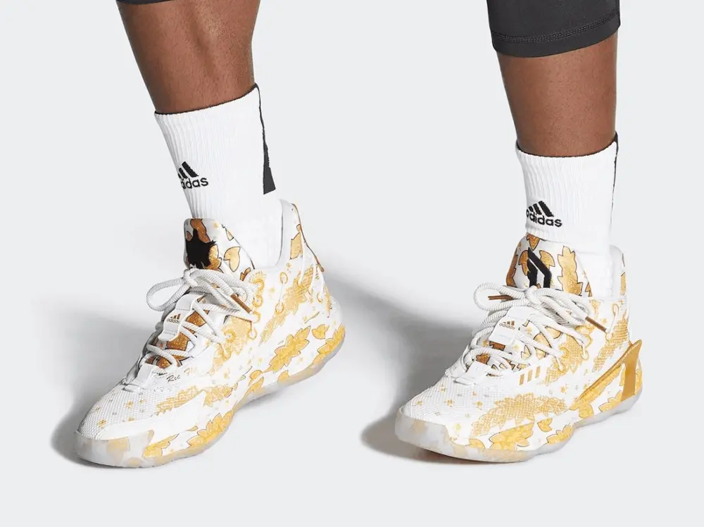 Giày Adidas Ric Flair x Dame 7 GCA 'White Gold Metallic' FY2802 - Ảnh 4