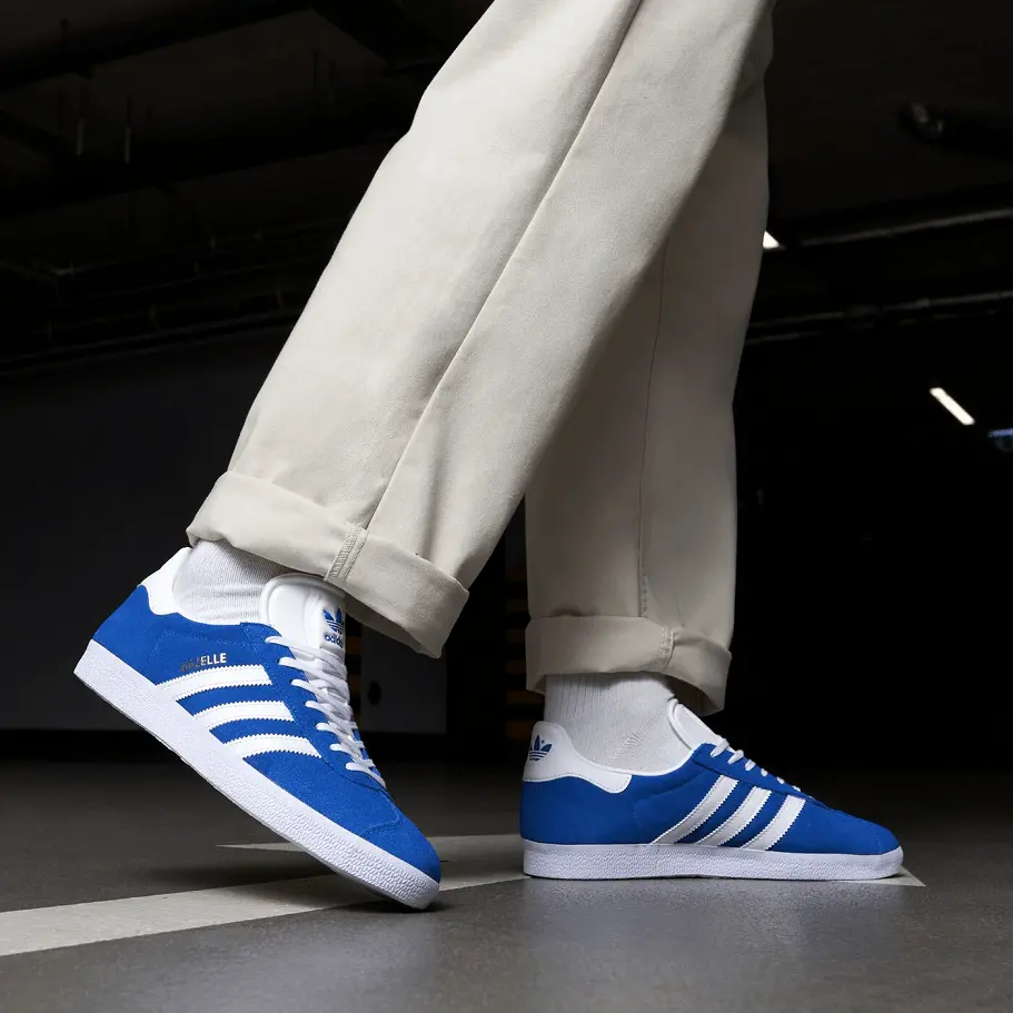 Giày Adidas Gazelle 'Blue Cloud White Gold Metallic' GX2207 - Ảnh 5