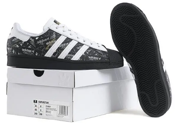 Giày Adidas Superstar 'All Over Print - Black' FV2820 - Ảnh 3