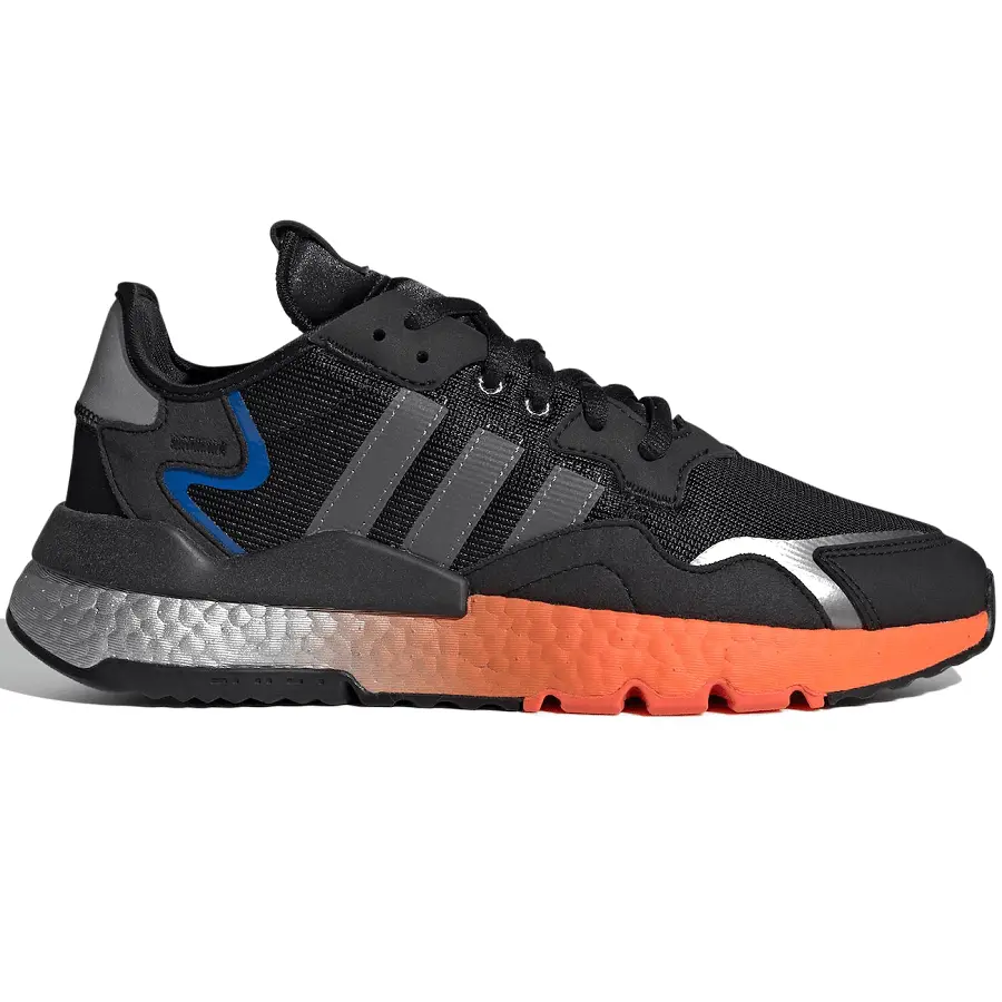 Giày Adidas Nite Jogger Boost 'Black Silver-Solar Red' FY3686