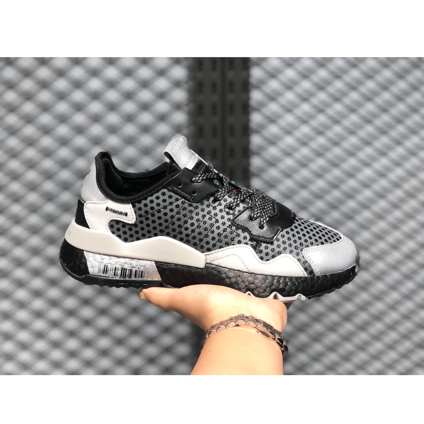 Giày Adidas Nite Jogger ‘Bar Code Graphic’ EF5407 - Ảnh 3