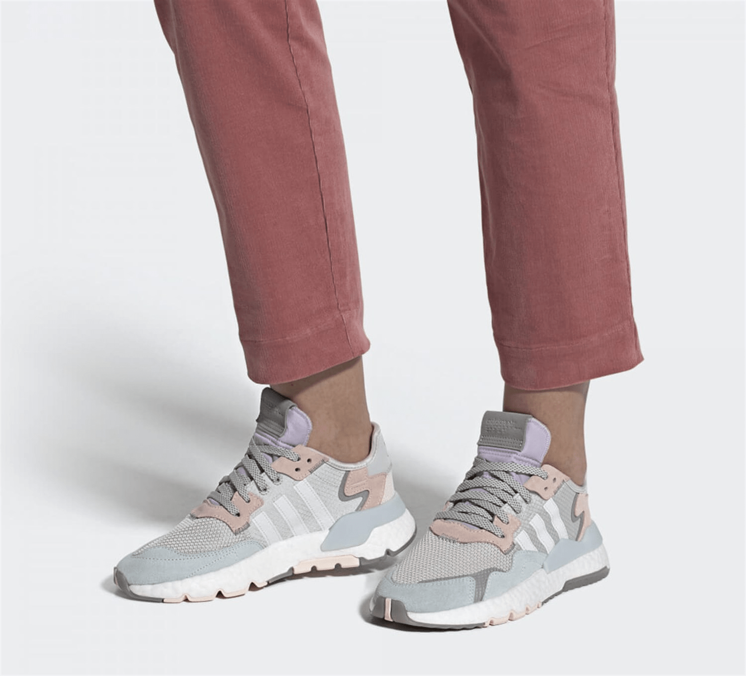 Giày Adidas Nite Jogger 'Grey Pink Tint' FV1328 - Ảnh 4