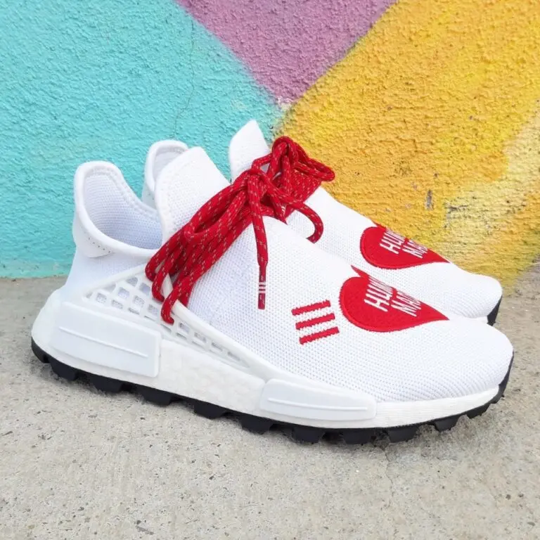 Giày Adidas NMD HU Pharrell Human Made 'White Red' EF7223 - Ảnh 4