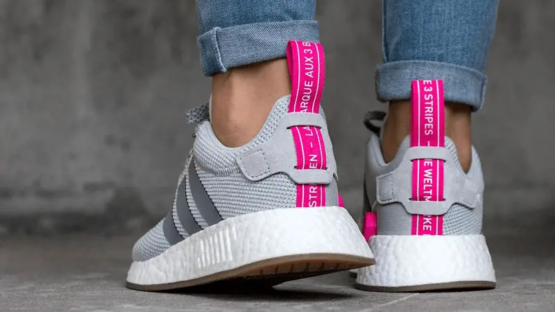 Giày Adidas NMD R2 'Grey Shock Pink' BY9317 - Ảnh 5