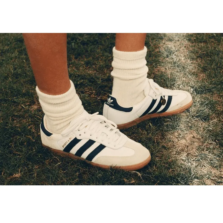 Alternative view of Giày Adidas Samba OG Sporty & Rich 'White Black' HP3354