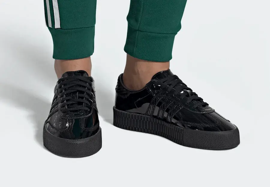 Alternative view of Giày Adidas Wmns Sambarose 'Patent Black' CG6618